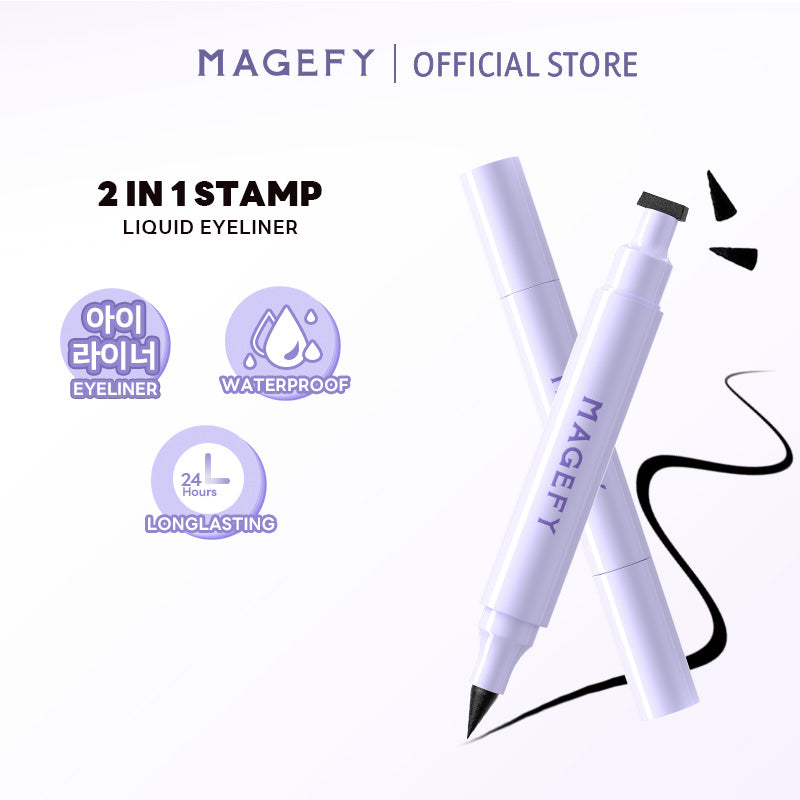 2 - IN - 1 Black Liquid & Stamp Eyeliner